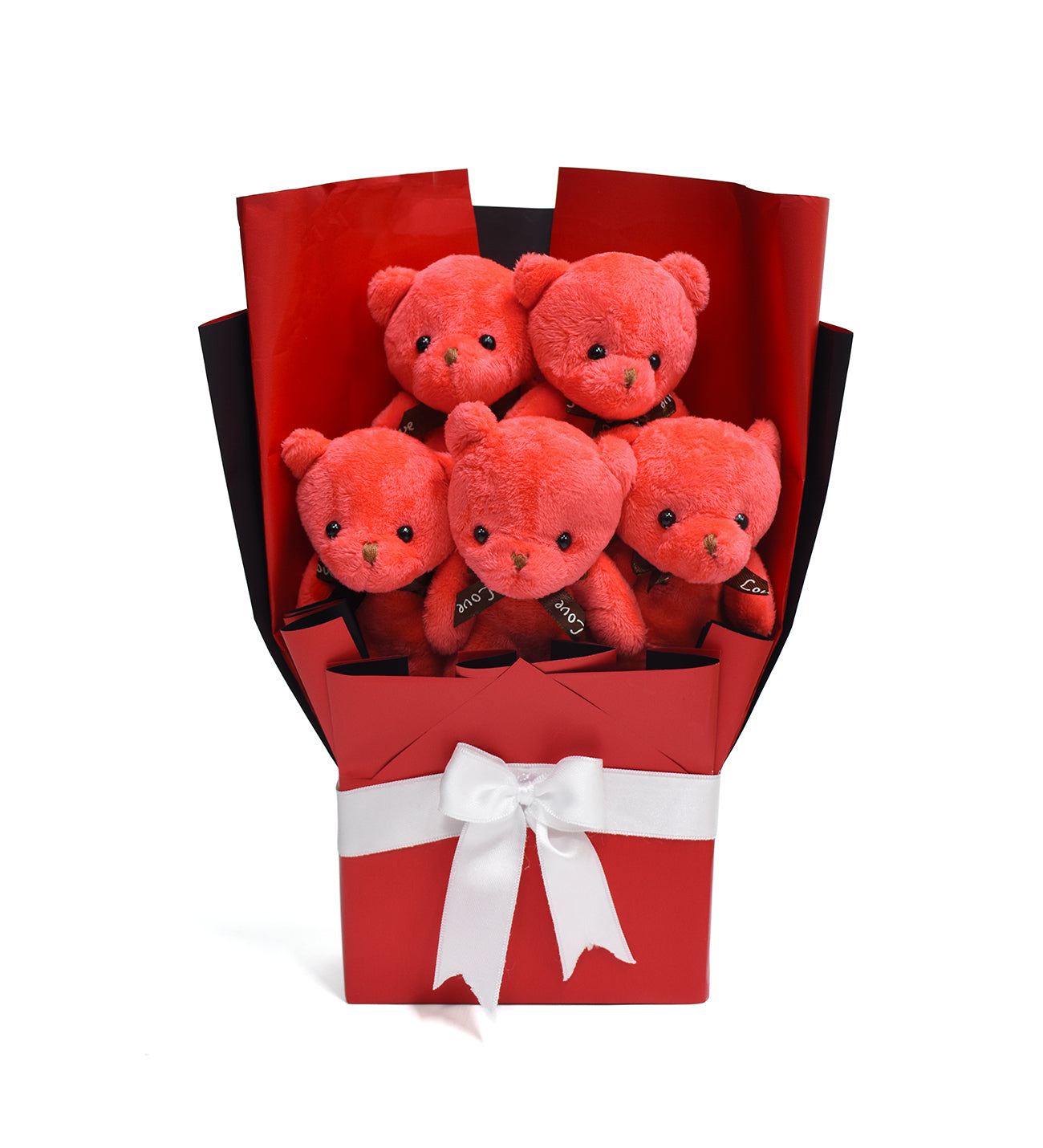 Romantik Hediye Seti (Dev Boy Pelüş Ayı & Pelüş Ayıcık Buketi)