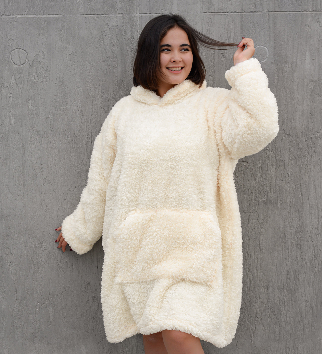 Wellsoft Kapşonlu Giyilebilir Tv Battaniyesi Unisex Oversize