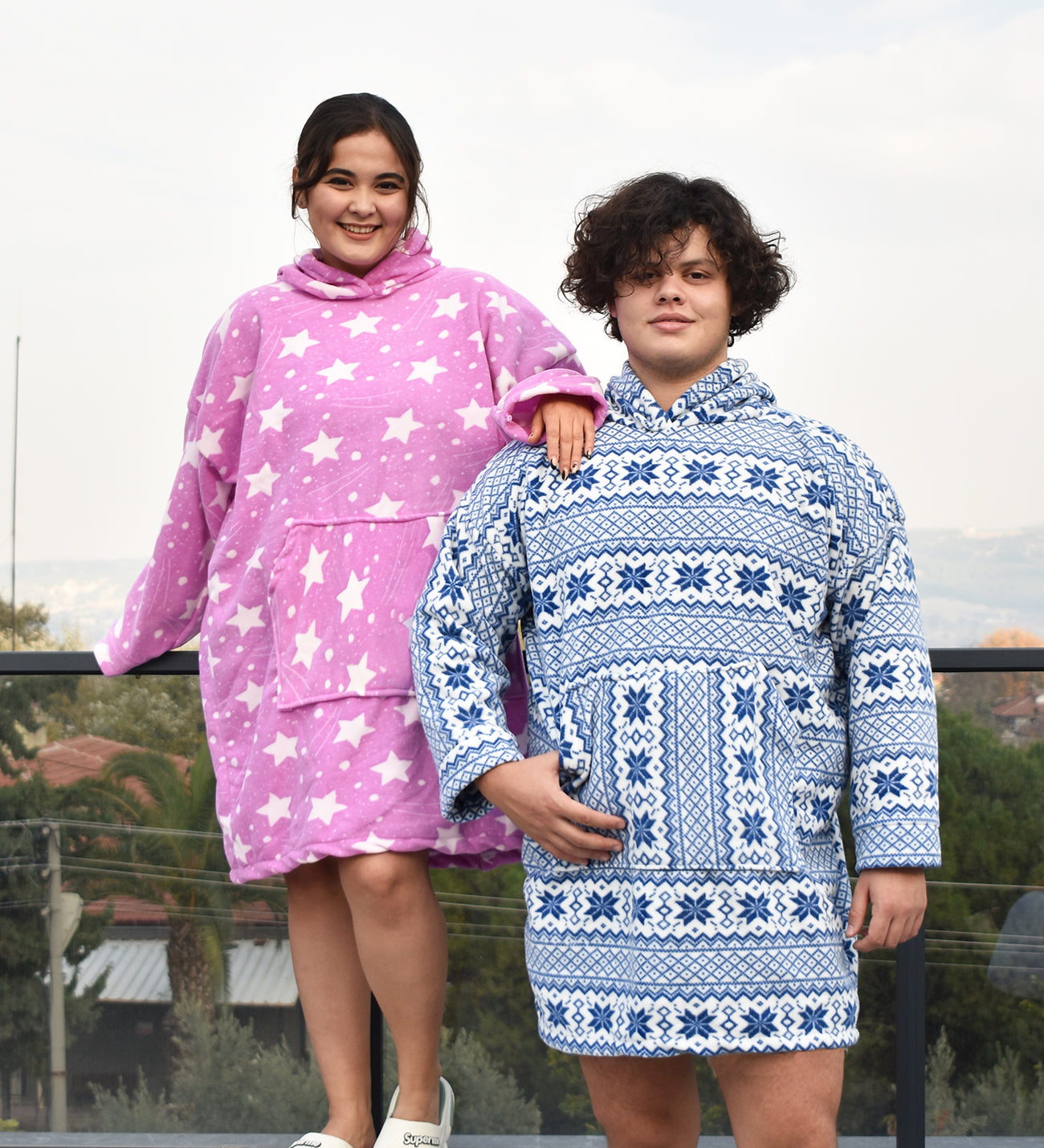 Wellsoft Kapşonlu Giyilebilir Tv Battaniyesi Unisex Oversize