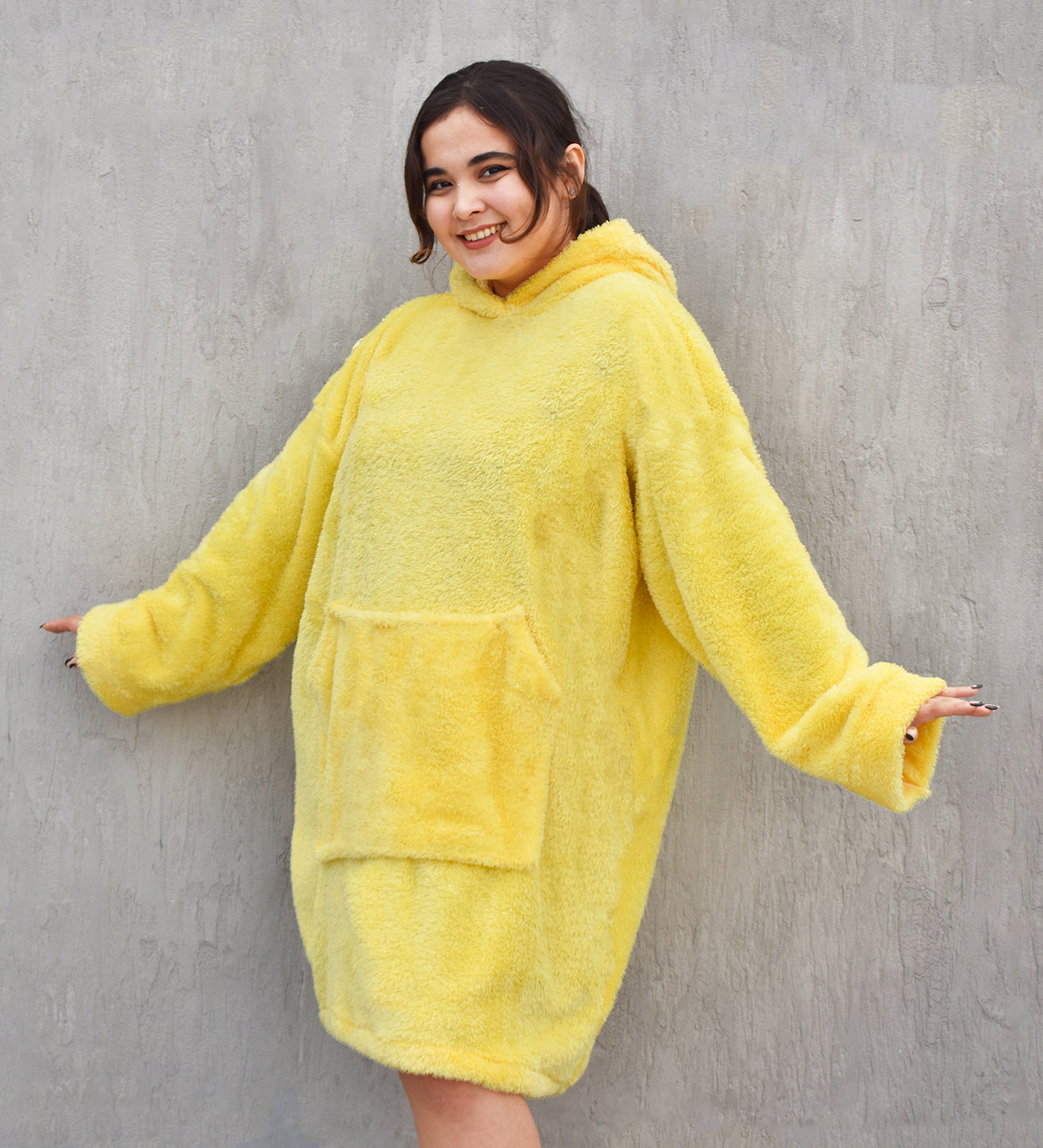 Wellsoft Kapşonlu Giyilebilir Tv Battaniyesi Unisex Oversize