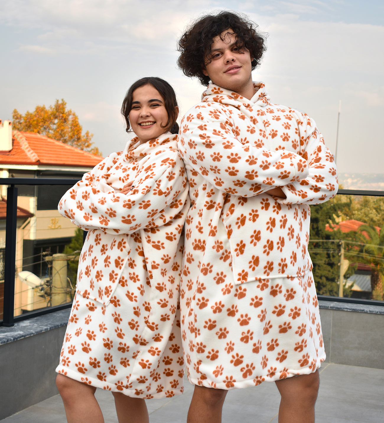 Wellsoft Kapşonlu Giyilebilir Tv Battaniyesi Unisex Oversize