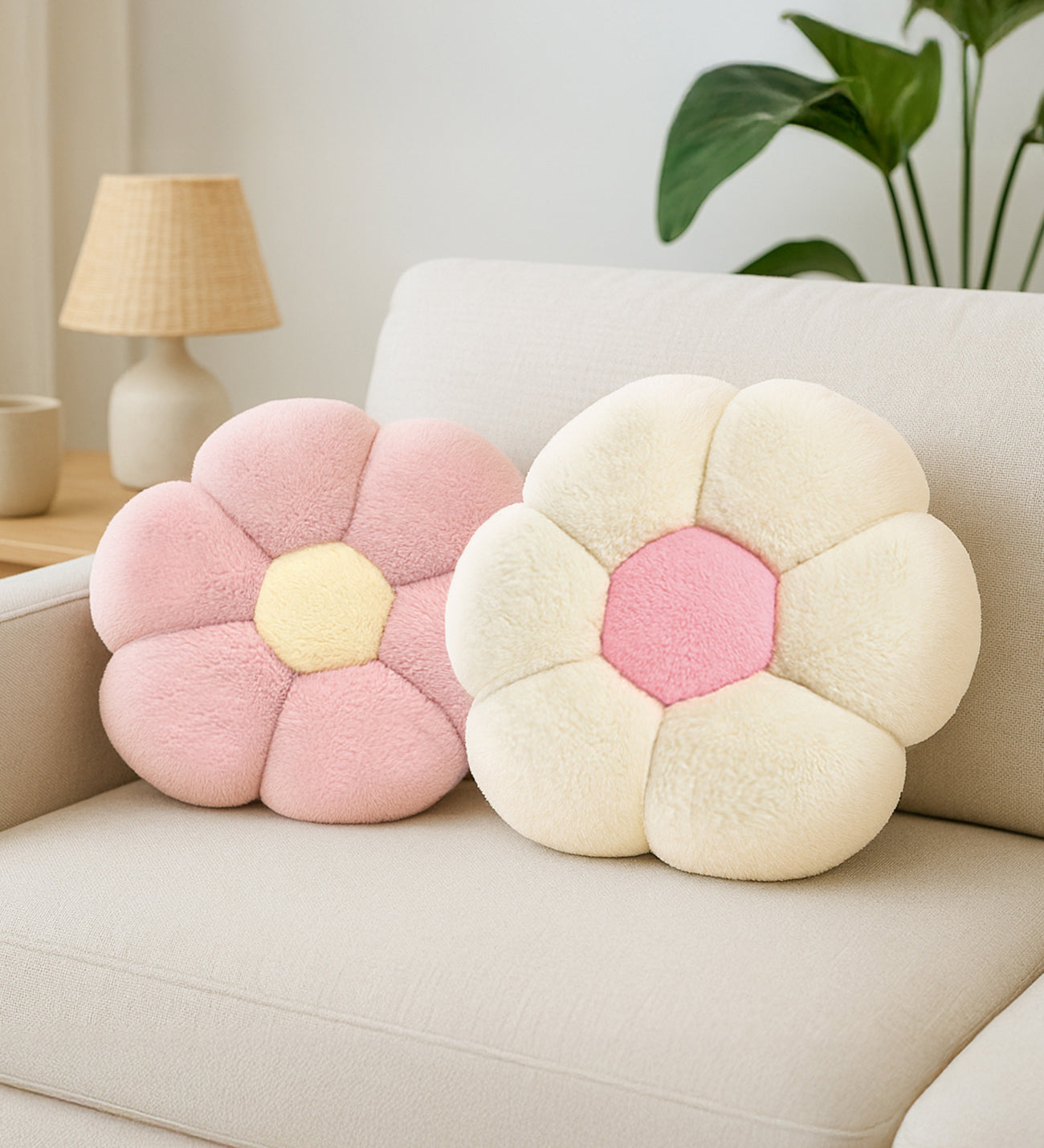 İkili Pelüş Papatya Kırlent