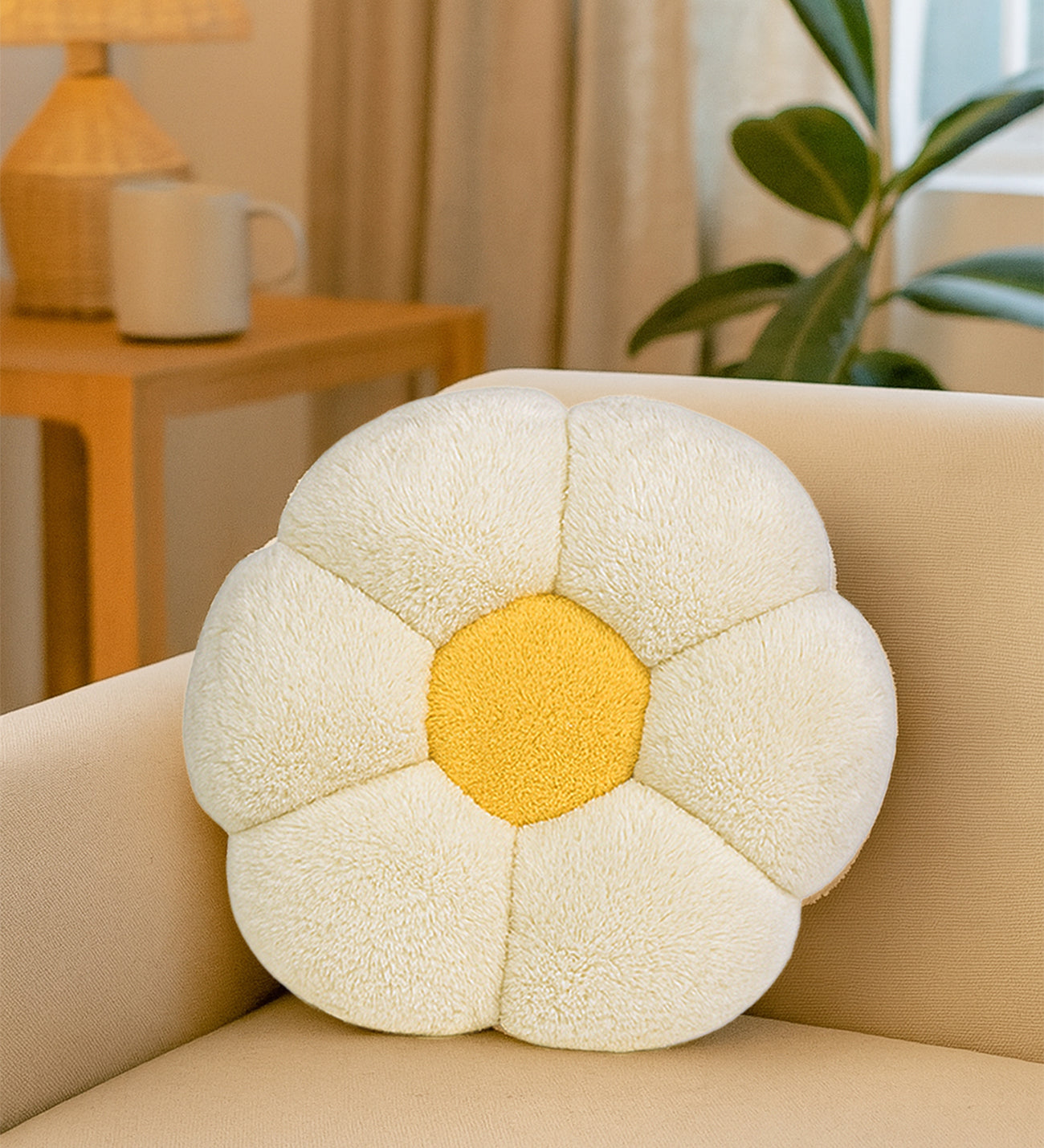 Pelüş Papatya Kırlent