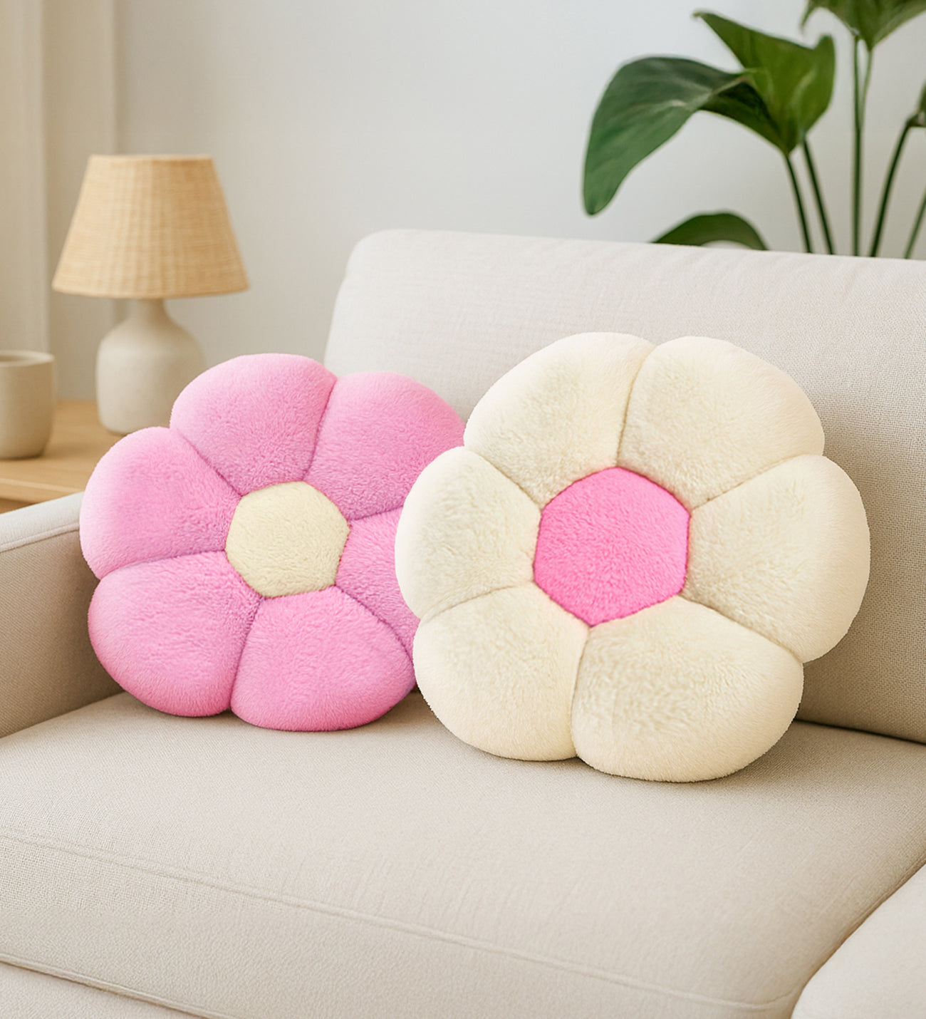 İkili Pelüş Papatya Kırlent