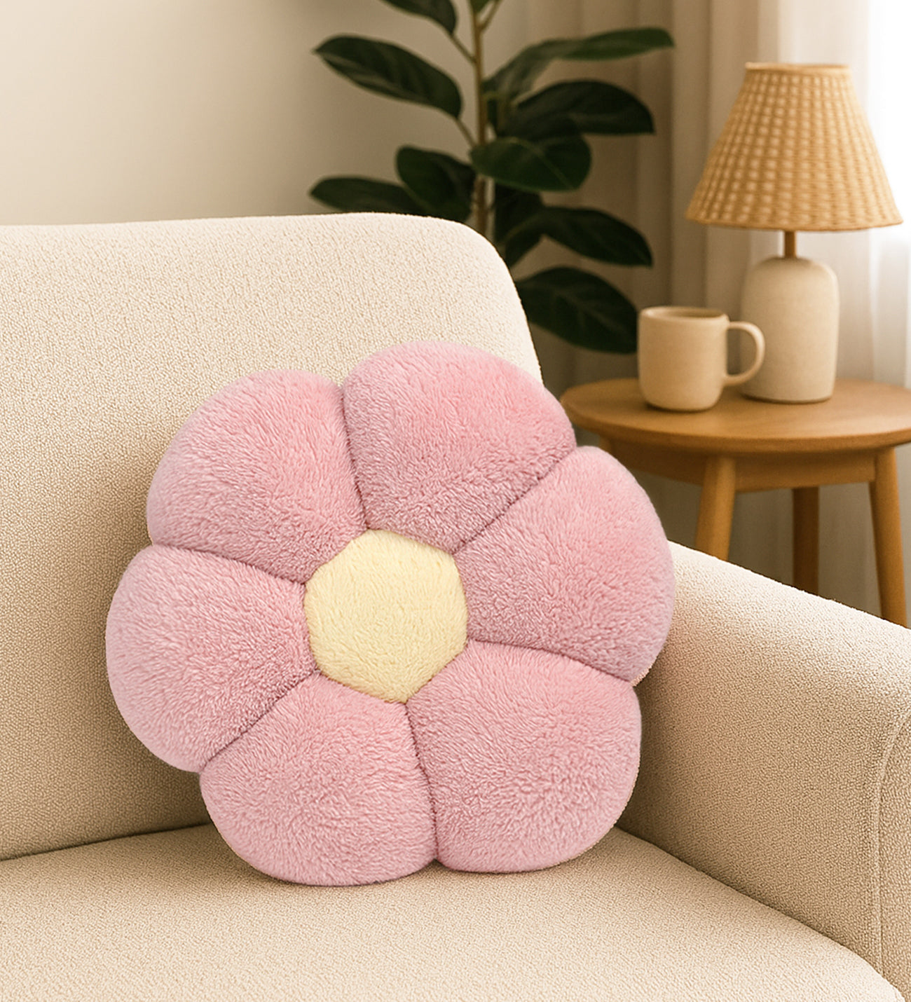 Pelüş Papatya Kırlent