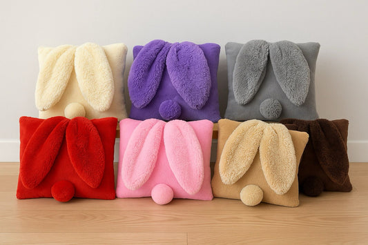 Tavşan Kulaklı Peluş Yastık